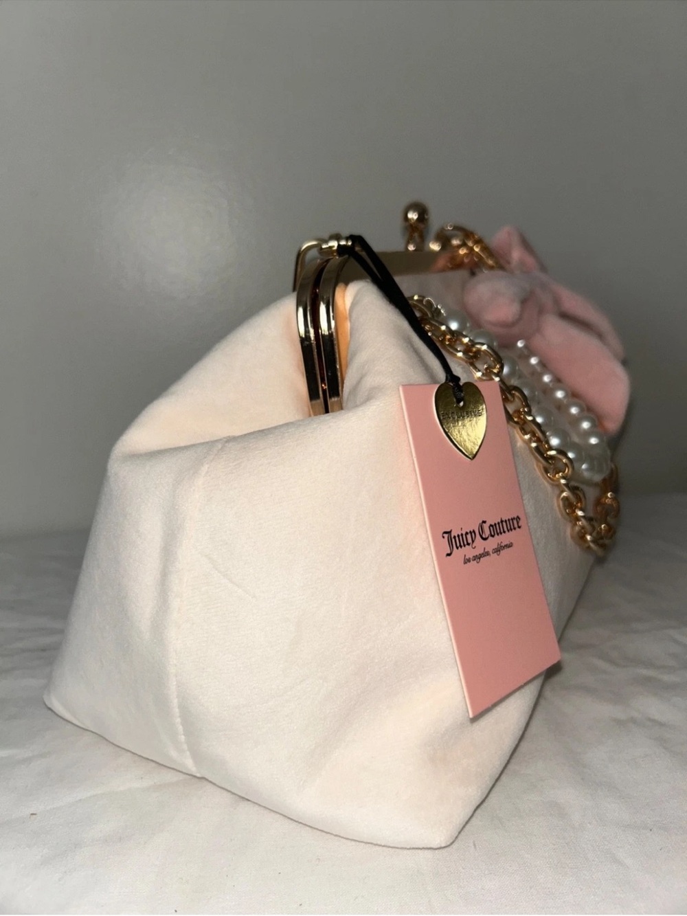 NEW! JUICY COUTURE Fashion Items Haus Frame Clutch Shoulder Bag Soft White - Picture 5 of 9